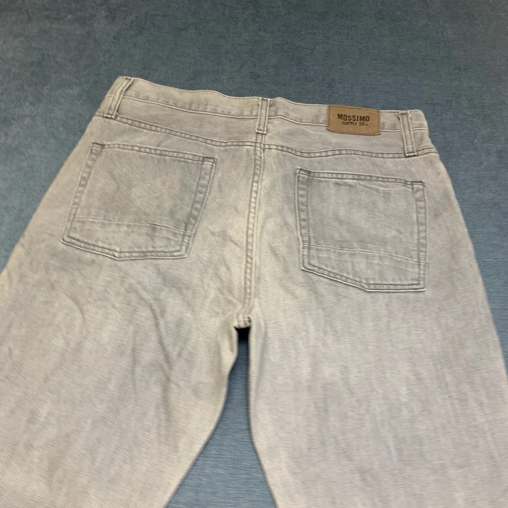 Mossimo Supply Co Slim Fit Jeans Mens 34x30 Gray Denim Straight Leg Light Wash